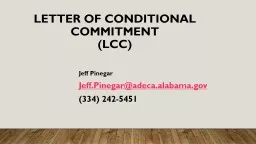 Letter of Conditional Commitment