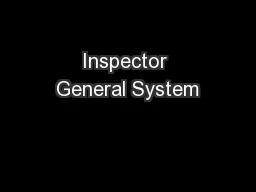 Inspector General System