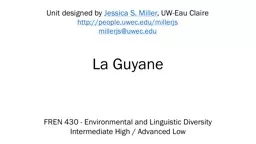 La Guyane FREN 430 - Environmental and Linguistic Diversity