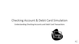 Checking Account & Debit Card Simulation