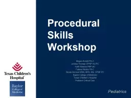 Procedural  Skills Workshop