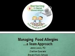 Managing Food Allergies