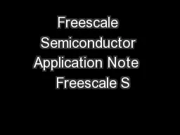 Freescale Semiconductor Application Note   Freescale S