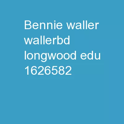 Bennie Waller wallerbd@longwood.edu
