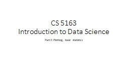 CS 5163  Introduction to Data Science