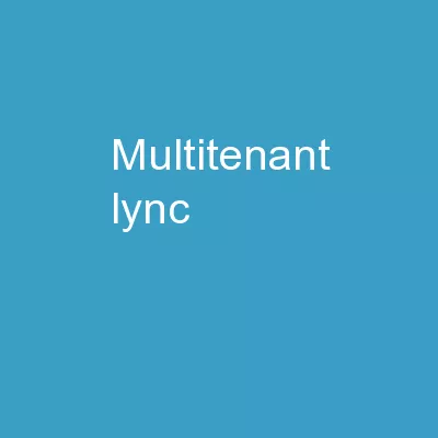 Multitenant  Lync ( или