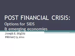 POST FINANCIAL CRISIS:  Options