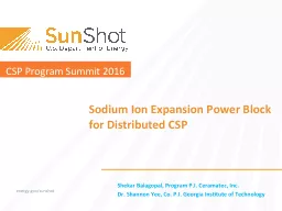Sodium Ion Expansion Power Block