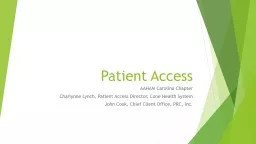 Patient Access AAHAM Carolina Chapter