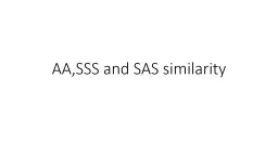 AA,SSS and  SAS similarity