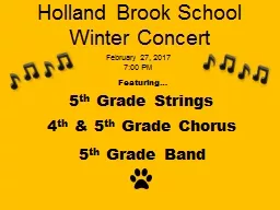 Holland Brook School Winter Concert