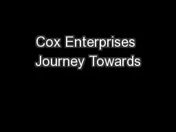 Cox Enterprises Journey Towards