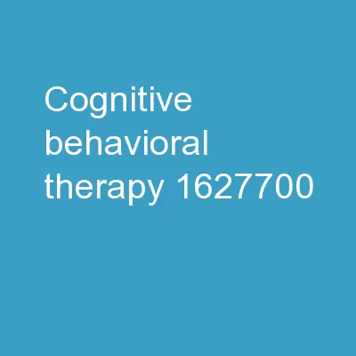 Cognitive-Behavioral Therapy