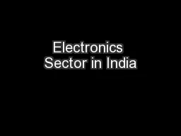Electronics Sector in India