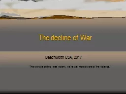 The decline of War Beechworth U3A, 2017