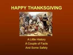 HAPPY THANKSGIVING A Little History