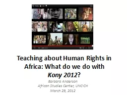 Teaching about Human Rights in Africa: What do we do with