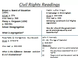 Civil Rights Readings Brown