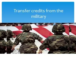 Transfer credits from the military