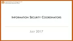 Information Security Coordinators