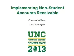 Implementing Non-Student Accounts Receivable