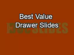 Best Value Drawer Slides