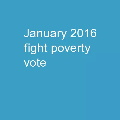 January 2016 Fight poverty--vote