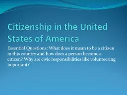 Citizenship in the United States of America