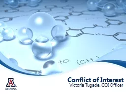 Conflict of Interest Victoria Tugade, COI Officer