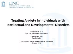 Treating Anxiety in Individuals with Intellectual and Developmental Disorders