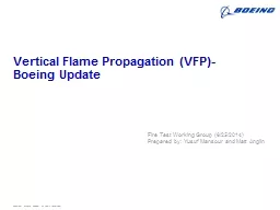 Vertical Flame Propagation (VFP)- Boeing Update