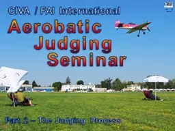 CIVA / FAI Seminar Part 2 – The Judging Process