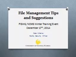 File Management Tips  and Suggestions