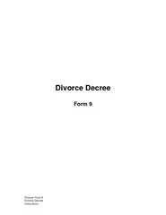 Divorce Form  Divorce Decree Instructions Divorce Decr