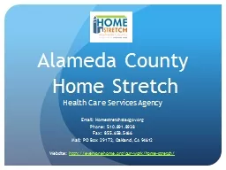 Alameda County  Home Stretch