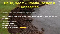 Ch.13, Sec.2 – Stream Erosion & Deposition