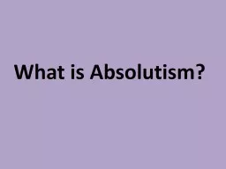 What is Absolutism? Theory of Absolutism