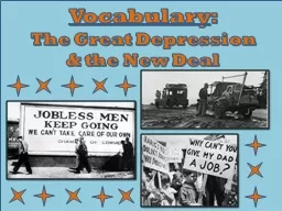 Vocabulary :   The Great Depression