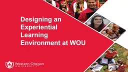 Designing an Experiential Learning Environment at WOU