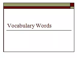 Vocabulary Words Unit 1 Language