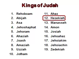 Kings of Judah   1.	Rehoboam