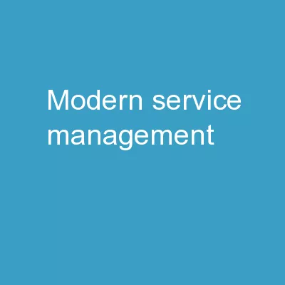 Modern Service Management