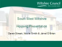 South West Wiltshire Housing Presentation