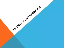 D.2 Species and Speciation