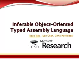 Inferable Object-Oriented Typed Assembly Language
