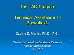 The TAB Program Technical Assistance to