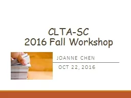 CLTA-SC   2016 Fall Workshop