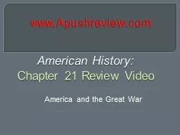 American History:  Chapter 21 Review Video