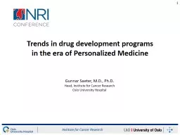 1 Trends in drug development programs