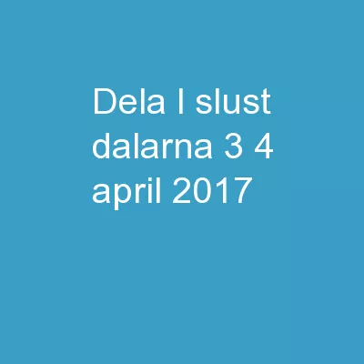 Dela läslust Dalarna 3-4 april 2017